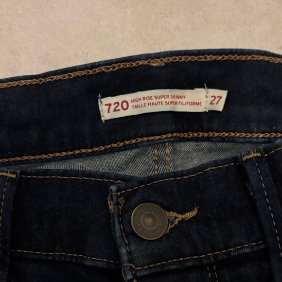 Dark Blue Women's Skinny Jeans - Picture 2 of 3